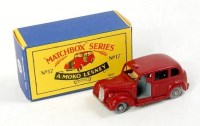 Lot 2320 - Matchbox 1-75 Series, No.17C Metropolitan Taxi,...