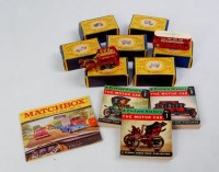 Lot 2395 - 7 various boxed Matchbox models of Yesteryear,...