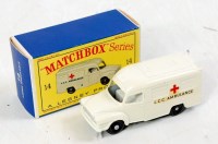 Lot 2442 - Matchbox 1-75 Series, No.14 Lomas Ambulance,...