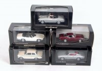 Lot 2582 - Minichamps 1/43rd scale boxed diecast group, 5...
