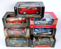 Lot 2676 - 7 various boxed Bburago 1/18 scale diecast...