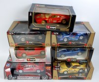 Lot 2679 - 7 various boxed Bburago and Maisto 1/18 scale...