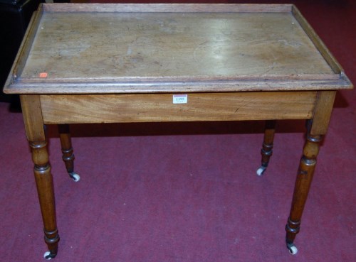 Lot 1195 - A Victorian mahogany galleried low occasional...