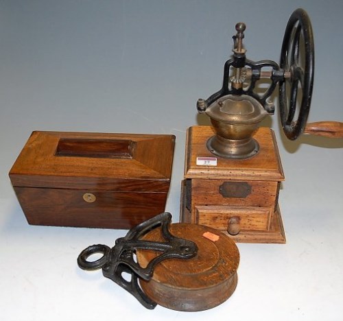 Lot 27 - A table top coffee grinder, together with a...