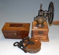 Lot 27 - A table top coffee grinder, together with a...