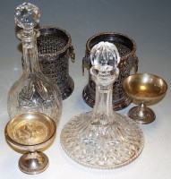 Lot 34 - Two cut glass crystal decanters and stoppers,...