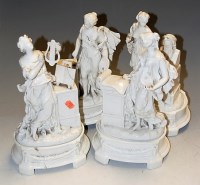 Lot 36 - A set of four late 19th century Meissen blanc...