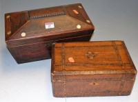 Lot 37 - A William IV rosewood and mother of pearl...