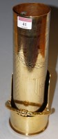 Lot 41 - A WWI french art brass artillery shell titled...