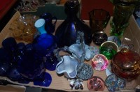 Lot 78 - A box of coloured glassware, to include;...