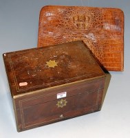 Lot 38 - An early Victorian rosewood and brass bound...
