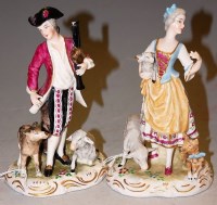 Lot 177 - A pair of Continental porcelain figures, each...