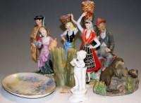 Lot 192 - A small collection of Continental ceramic...