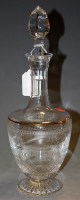 Lot 194 - A Stuart cut crystal glass decanter and...