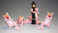 Lot 217 - Four various glazed ceramic models of the Pink...