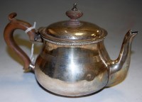 Lot 240 - A circa 1900 silver bachelor's teapot having a...