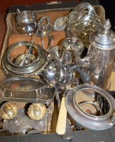 Lot 268 - A box of various silver plated wares to...