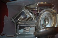 Lot 274 - A pair of silver plated tureens and covers,...