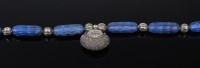 Lot 2251 - A white metal and Bohemian glass necklace,...