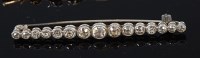 Lot 2281 - An Art Deco platinum and diamond set bar...