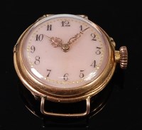 Lot 2321 - A Continental ladies 18ct gold wristwatch,...