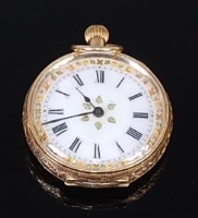 Lot 2151 - An 18ct gold cased half hunter pocket watch,...