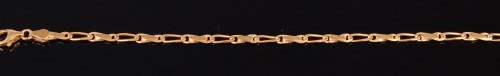 Lot 2017 - A modern 9ct gold flat link necklace, 10.3g,...