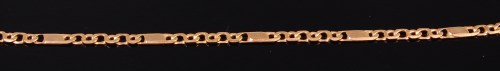 Lot 2018 - A modern 9ct gold flat curb link necklace,...