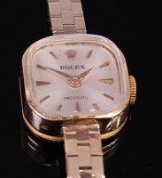 Lot 2047 - A ladies Rolex 18ct gold cased cocktail watch...