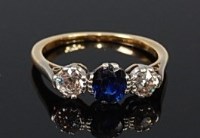 Lot 2080 - An 18ct gold, sapphire and diamond dress ring,...