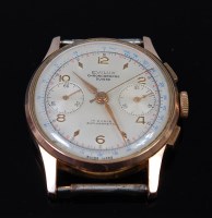 Lot 2209 - An Evilux gents gilt metal cased chronograph,...