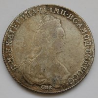 Lot 49 - Russia, 1782 one ruble, Ekaterina II, rev....