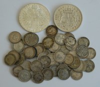 Lot 90 - Mixed lot of silver coins, to include; 1937...
