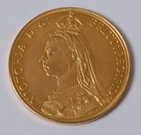 Lot 115 - Great Britain, 1887, gold double sovereign,...