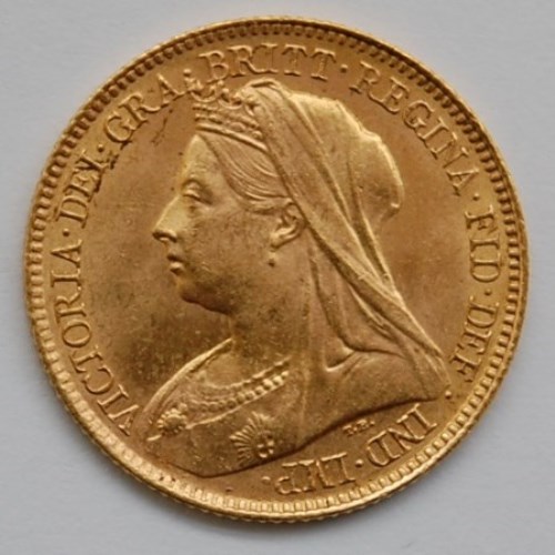 Lot 137 - Great Britain, cased 1901 gold half sovereign,...