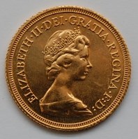 Lot 143 - Great Britain, 1980 gold full sovereign, Queen...