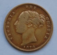 Lot 147 - Great Britain, 1878 gold half sovereign,...