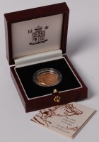 Lot 158 - Great Britain, cased 1999 gold proof sovereign,...