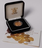 Lot 159 - Great Britain, cased 2000 gold proof full...