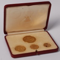Lot 160 - Great Britain, 1937 gold 4-coin specimen set,...