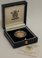 Lot 179 - Great Britain, cased gold proof half sovereign,...