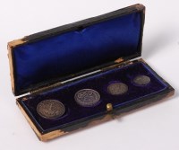 Lot 55 - Great Britain, 1902 Maundy Money 4-coin set,...