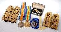 Lot 500 - A WW I British War and Victory duo, naming 2....