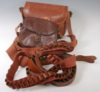Lot 601 - A Brady brown leather cartridge bag on a...