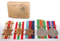 Lot 483 - A WW II group of five to include 1939-45 Star,...