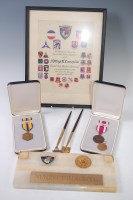 Lot 541 - A collection of medals, certificates,...