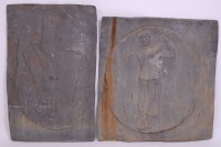 Lot 596 - A pair of 20th century lead panels, each...