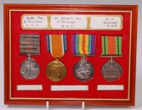 Lot 356 - A family group of four medals to include Queen'...