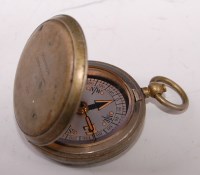 Lot 420 - A WW I Dennison VI nickel cased compass, dated...