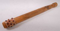 Lot 423 - A WW I style trench club having a turned...